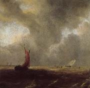 Jacob van Ruisdael Sailing Vessels in a Choppy sea china oil painting artist